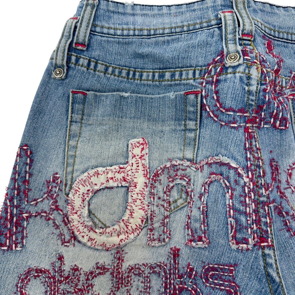 Akademiks‎ Womens Vintage Embroidered Bootcut Jeans 26 - Picture 6 of 12